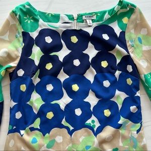 Dress worn once! Floral print, double lined, long sleeve, shift dress - Old Navy